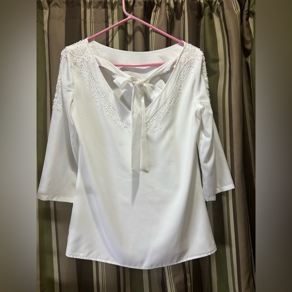 ANTONIO MELANI Tops - Antonio Melani beaded top with tie back